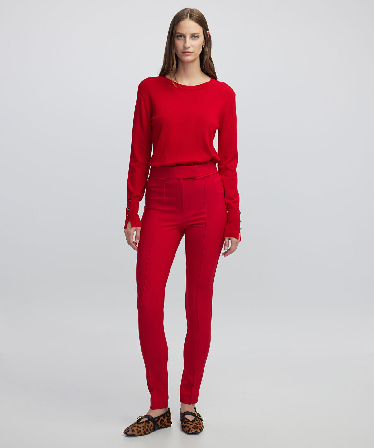 Zoomed High-Rise Skinny Trousers
