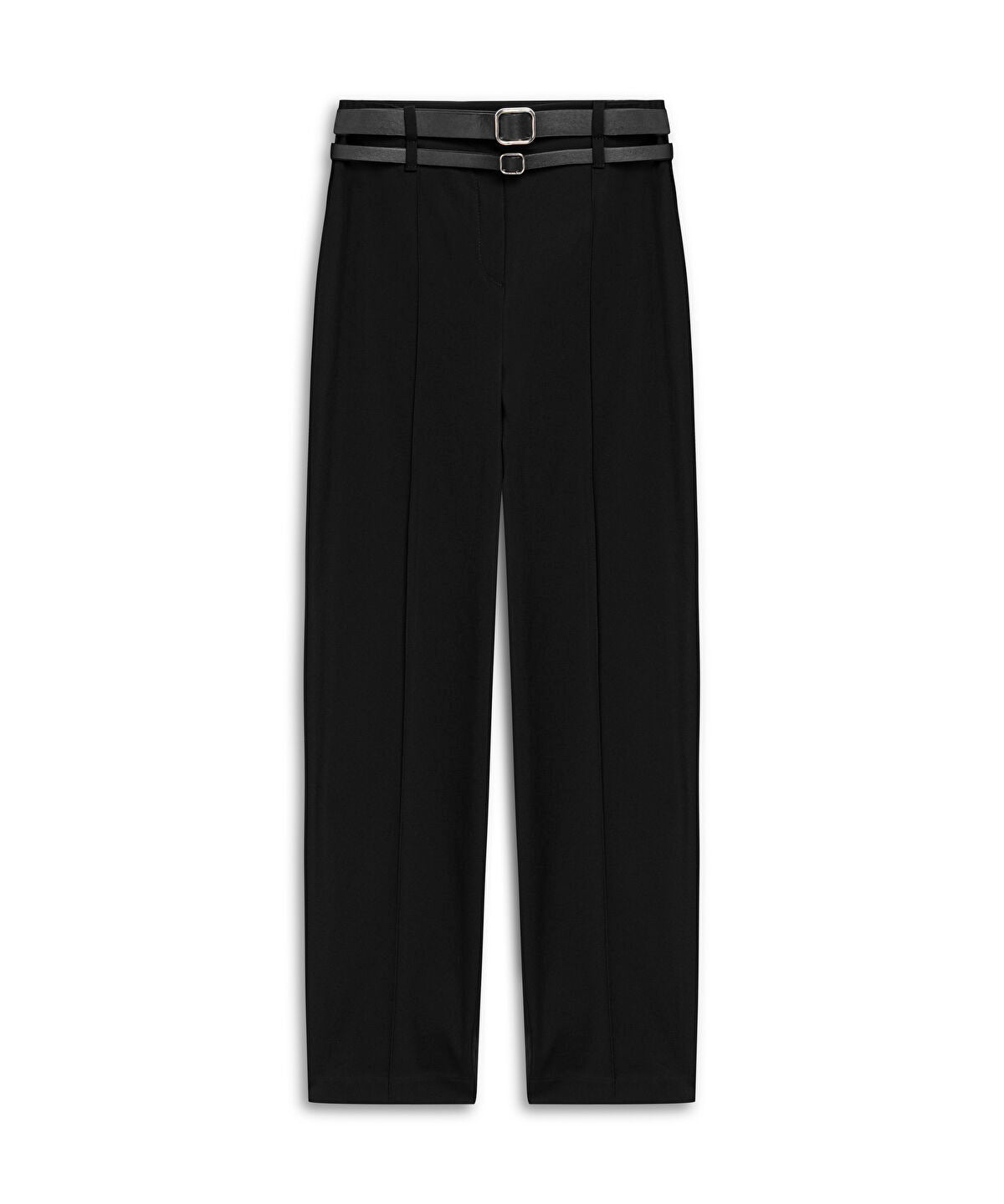 Zoomed Double Belt Carrot Trousers