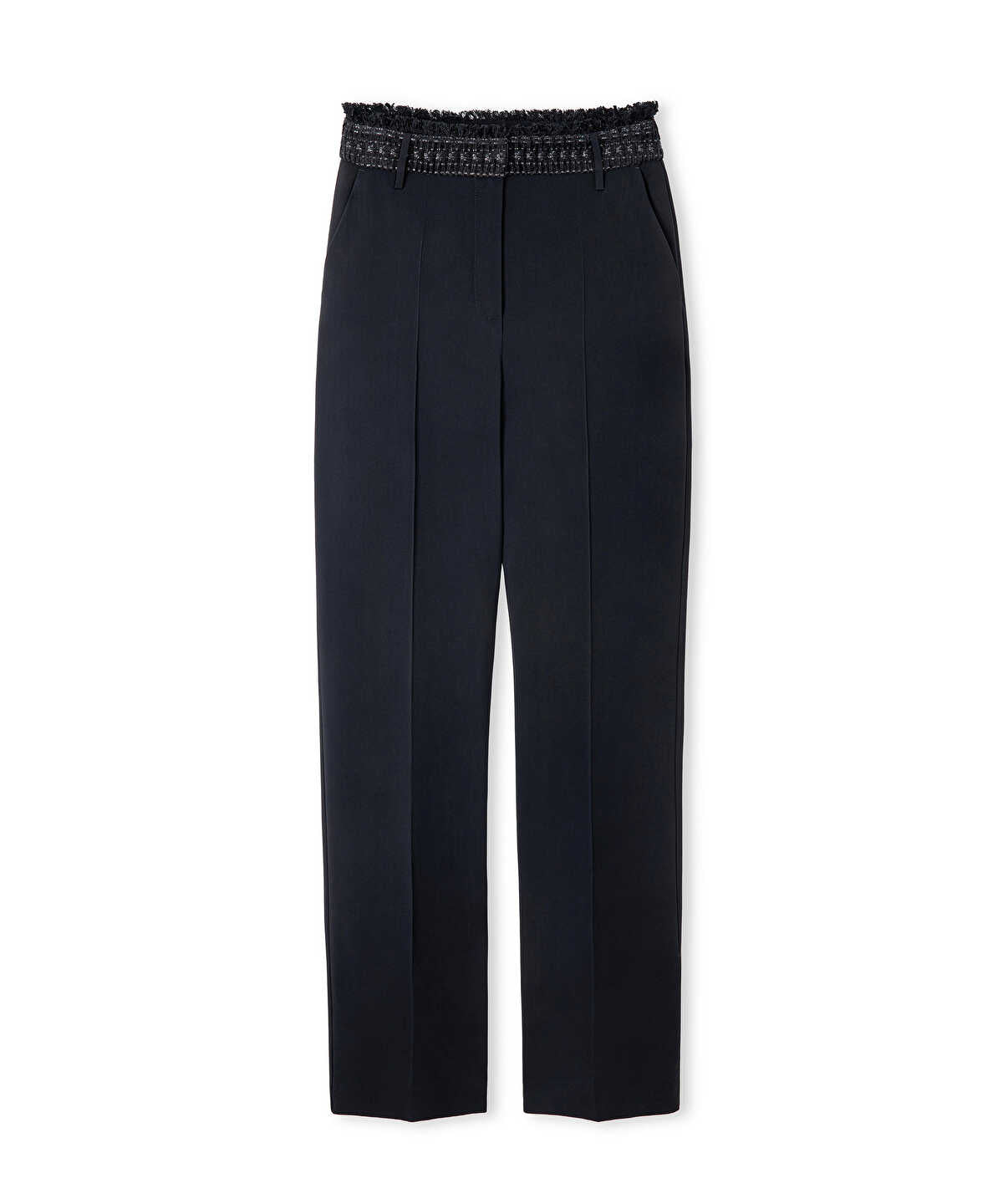Mixed Straight-Leg Trousers