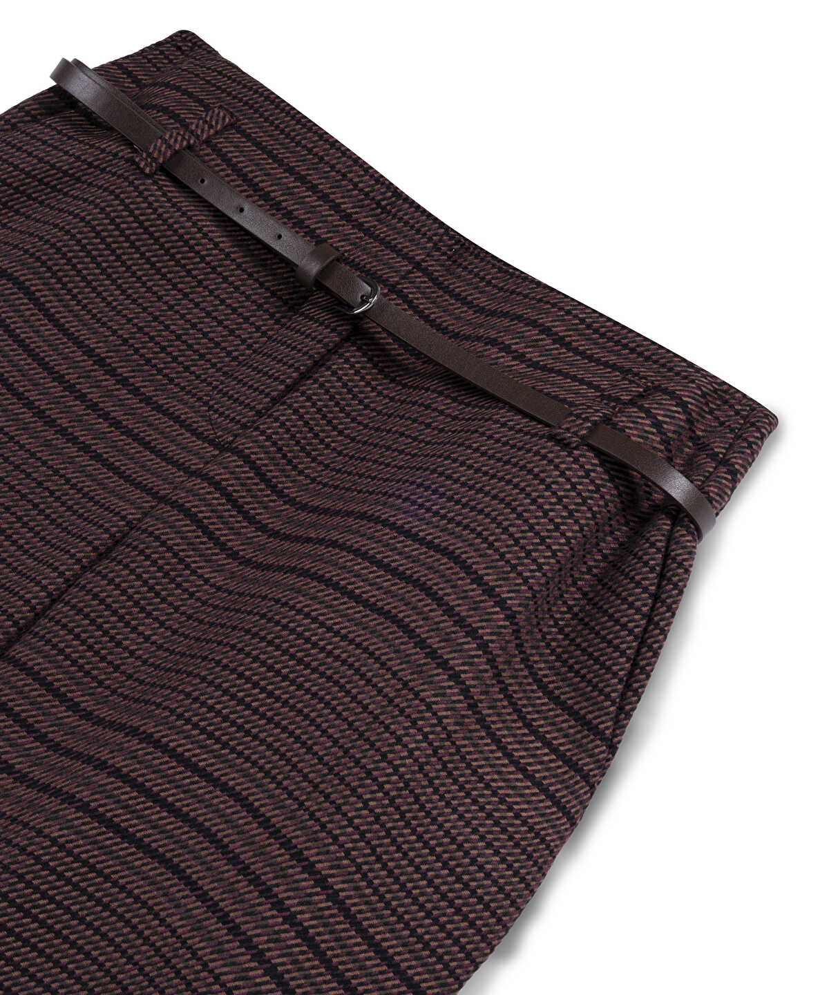 Plaid Wide-Leg Trousers