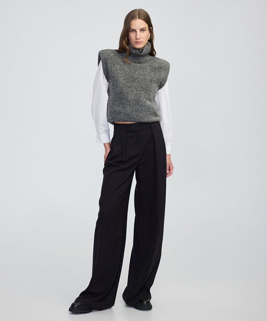 Wide-Leg Trousers with Belt
