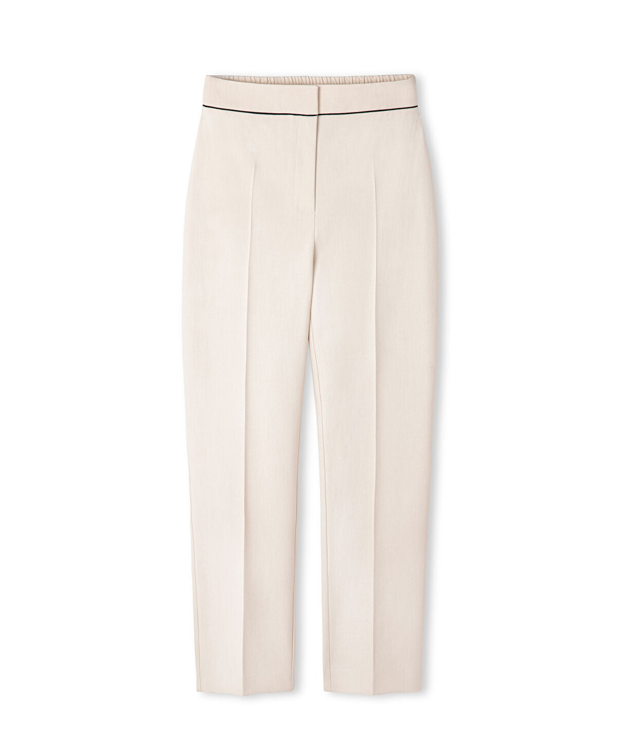 Zoomed Contrast-Piping Cigarette Trousers