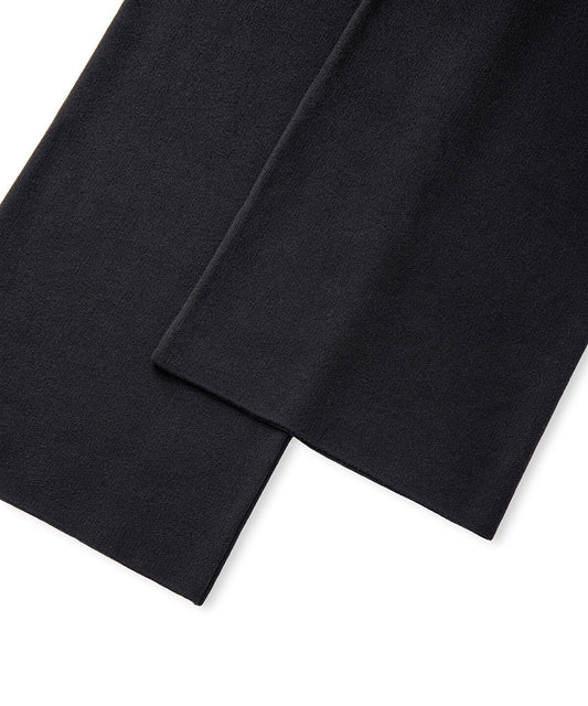 Wide-Leg Knit Trousers with Elastic Waist