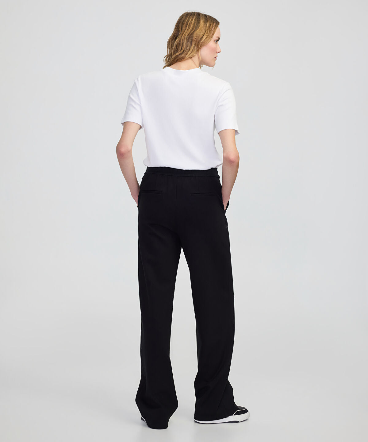 Zoomed Mixed Wide-Leg Trousers