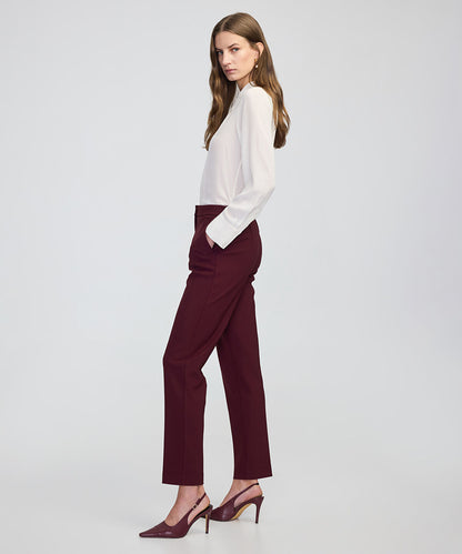 Elastic-Back Cigarette Trousers