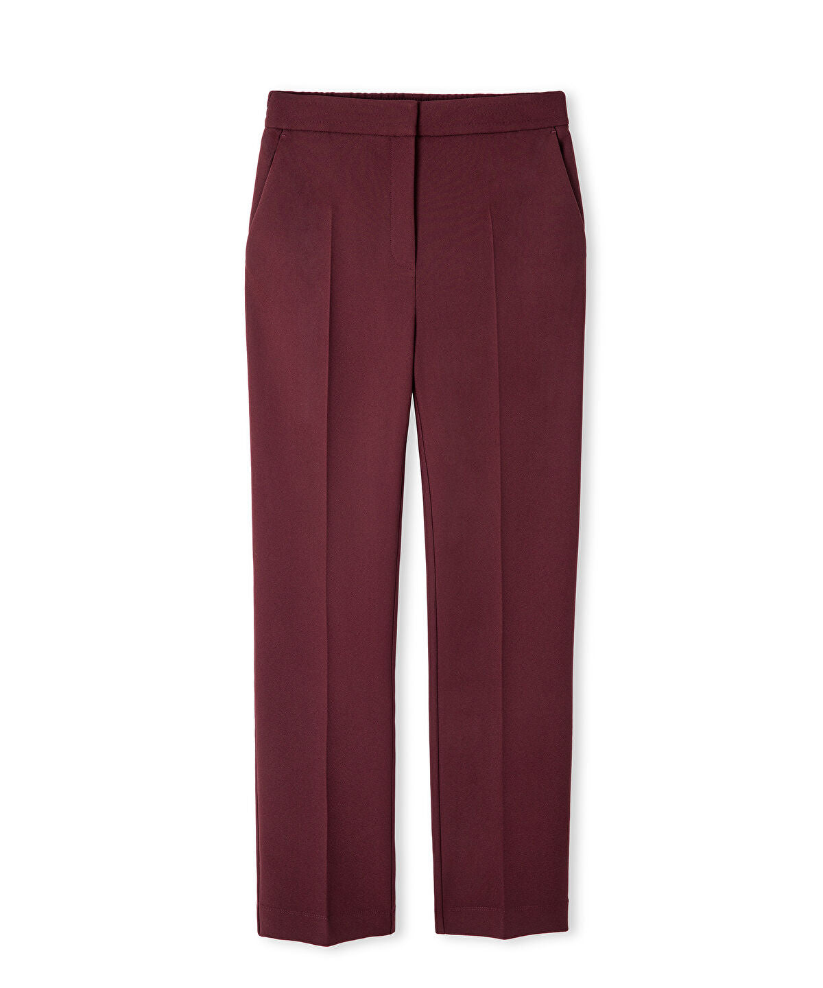 Zoomed Elastic-Back Cigarette Trousers