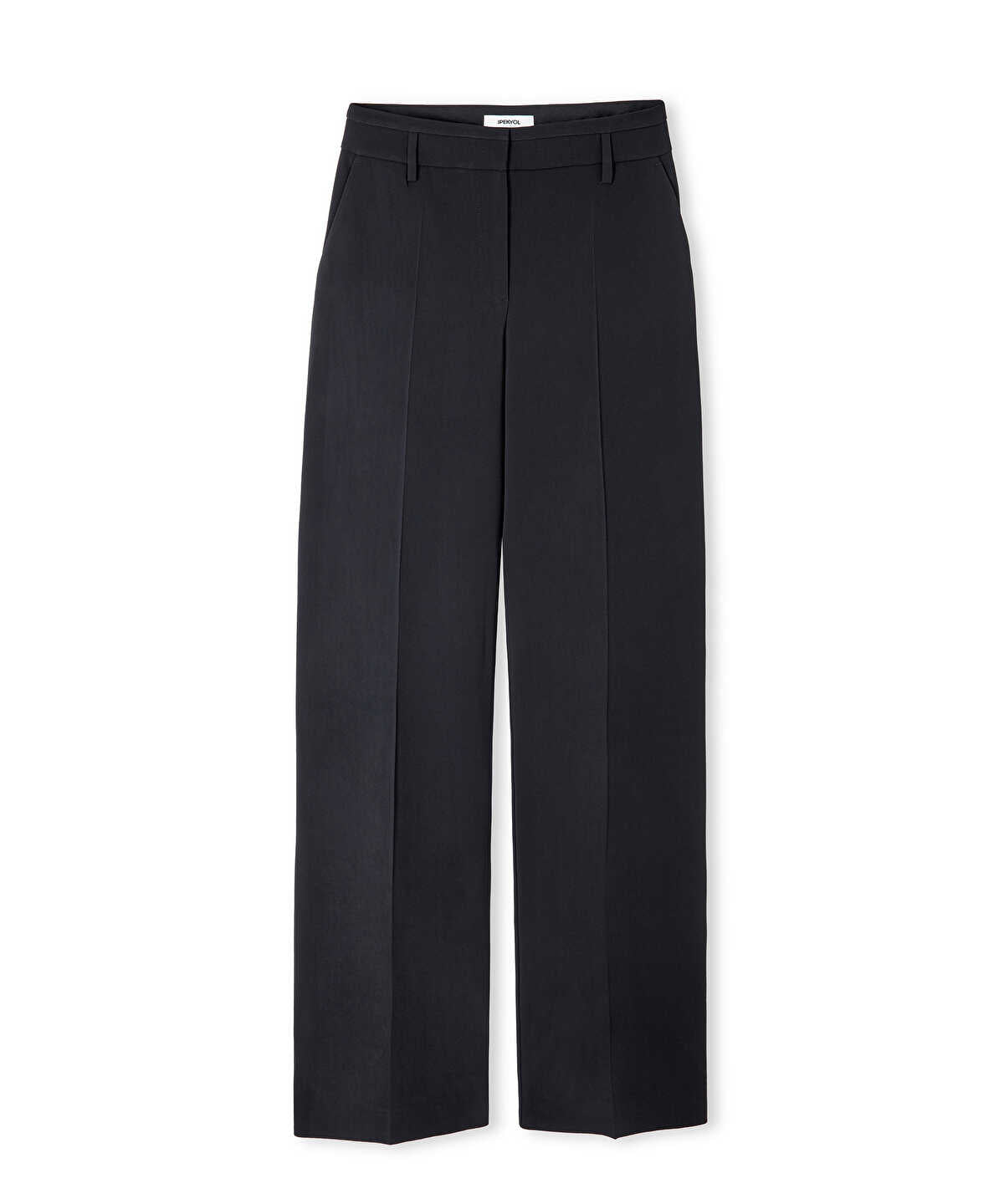 Zoomed Pressed Crease Wide-Leg Trousers