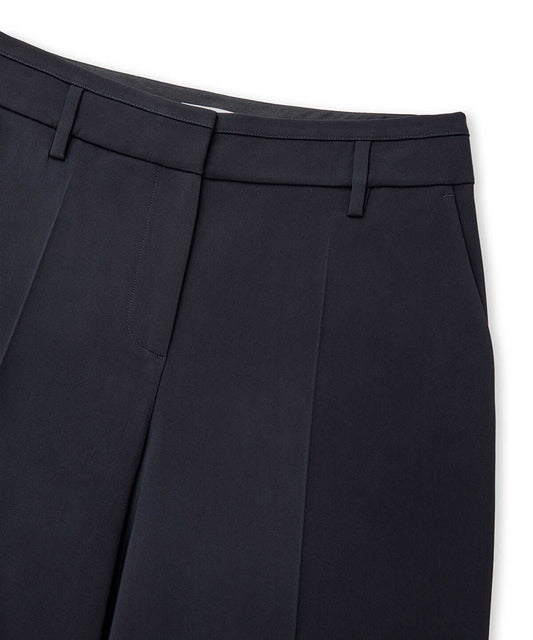 Pressed Crease Wide-Leg Trousers