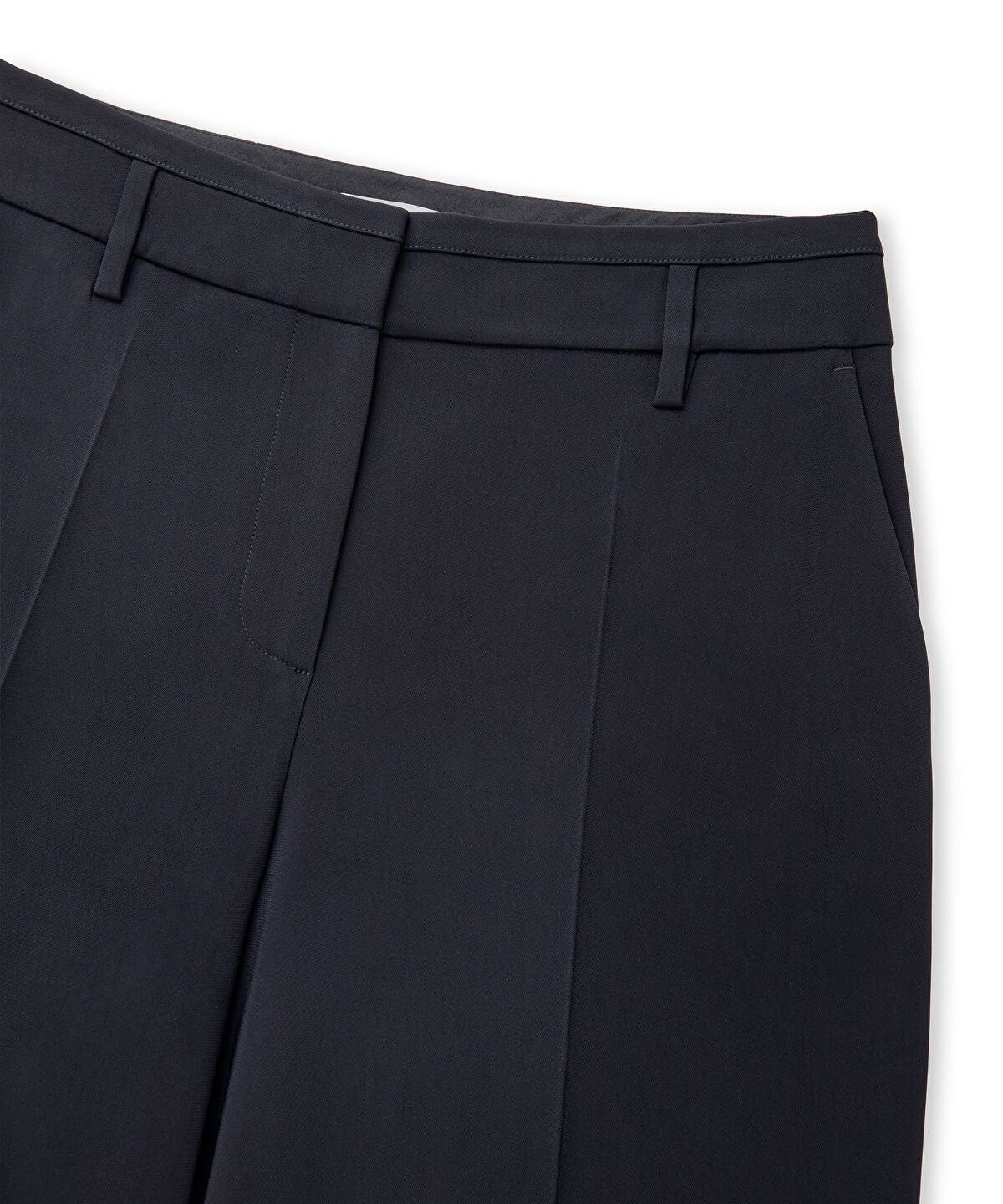 Zoomed Pressed Crease Wide-Leg Trousers