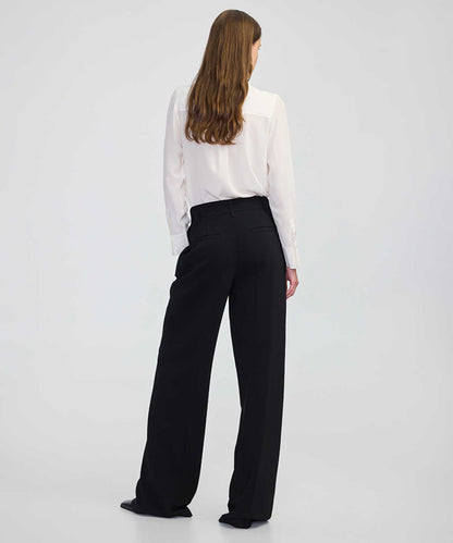Pressed Crease Wide-Leg Trousers