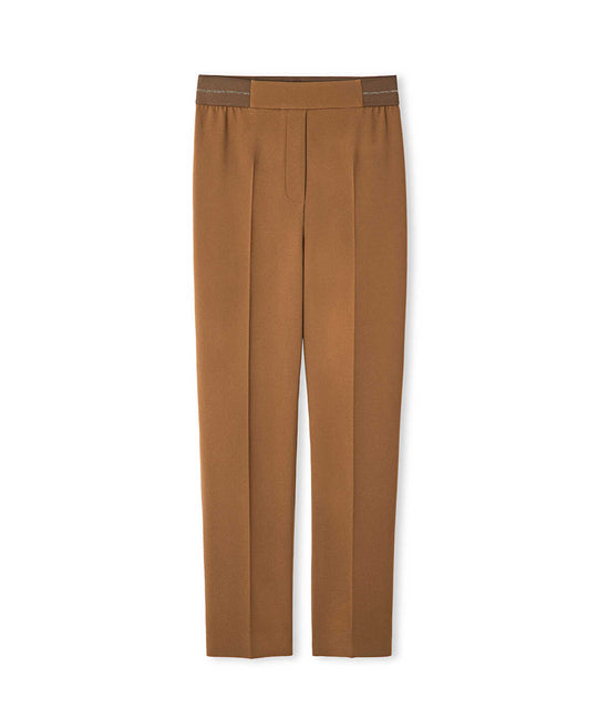 Metallic Stripe Skinny Trousers