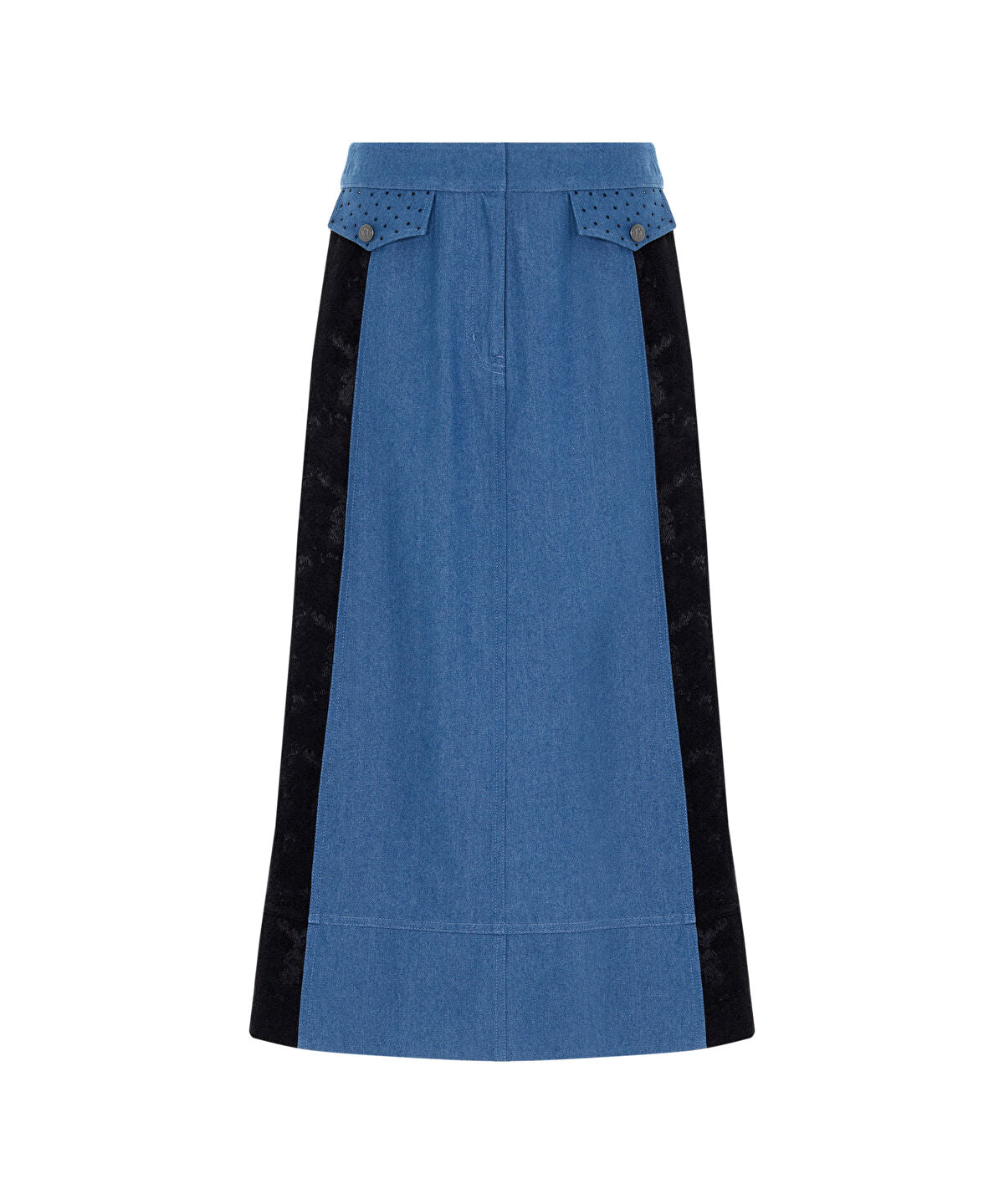 Zoomed Mixed Color-Block Skirt 