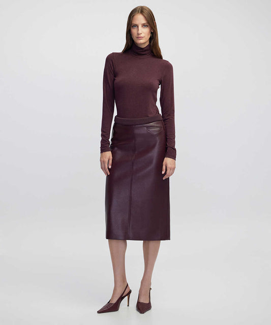 Leather-Effect Skirt