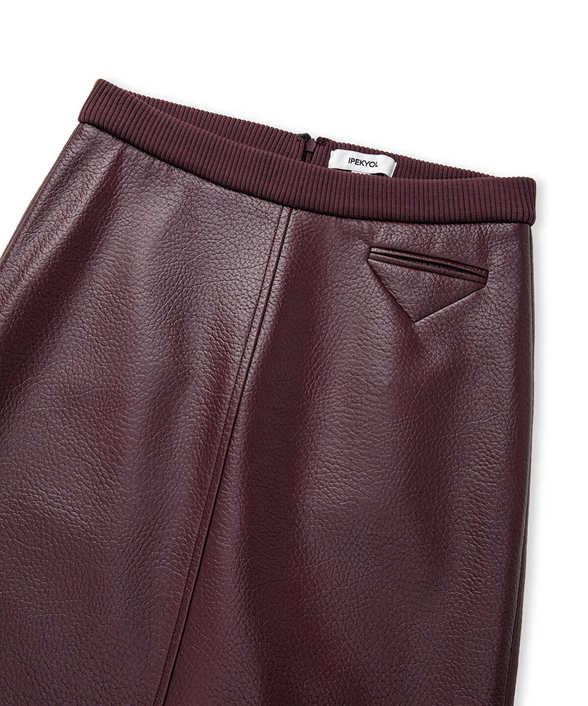 Zoomed Leather-Effect Skirt