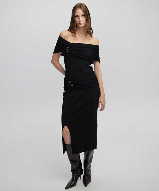 Belted Knit Skirt 