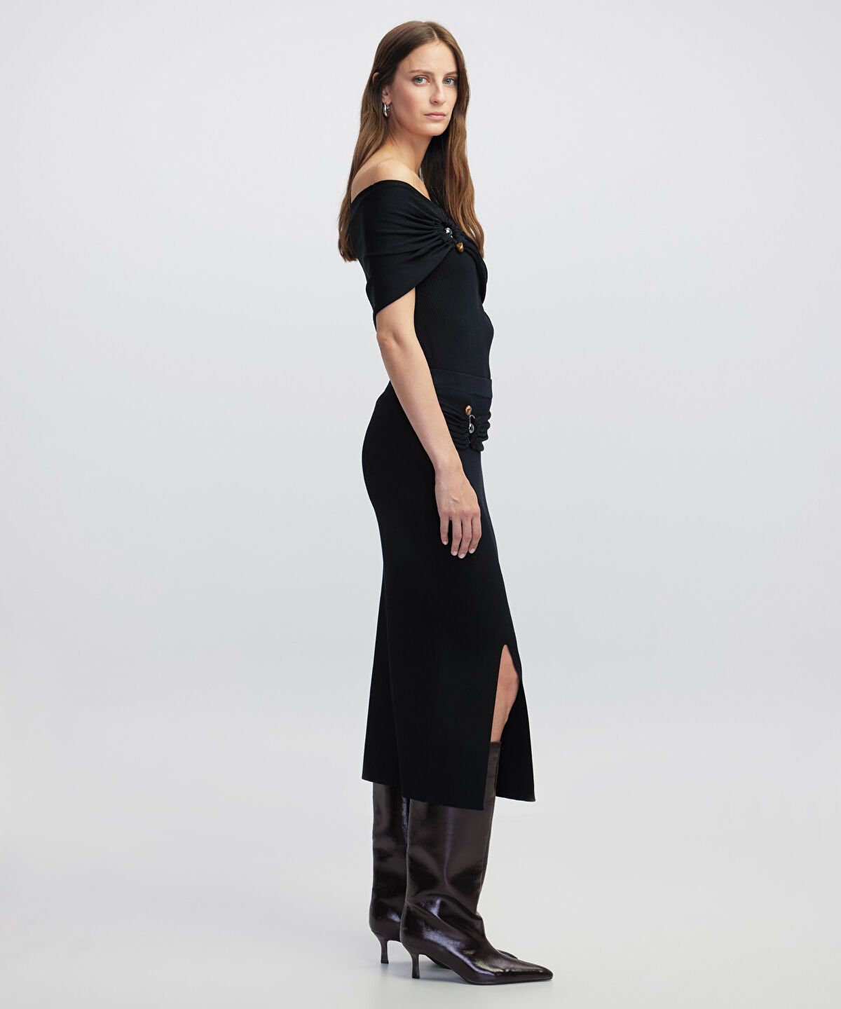 Belted Knit Skirt 