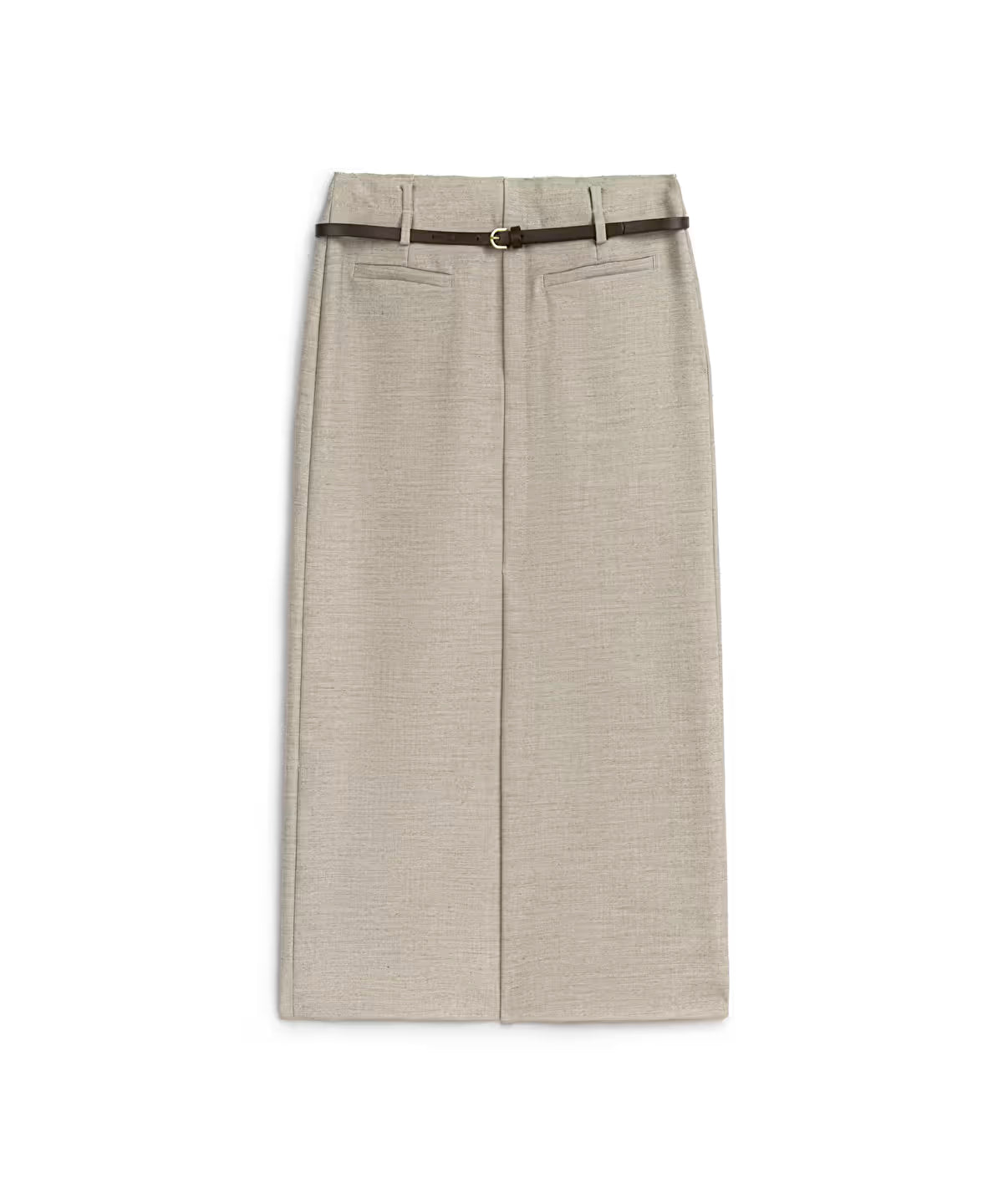 Zoomed Belted Pencil Skirt
