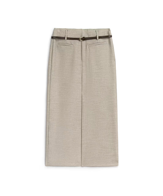 Belted Pencil Skirt