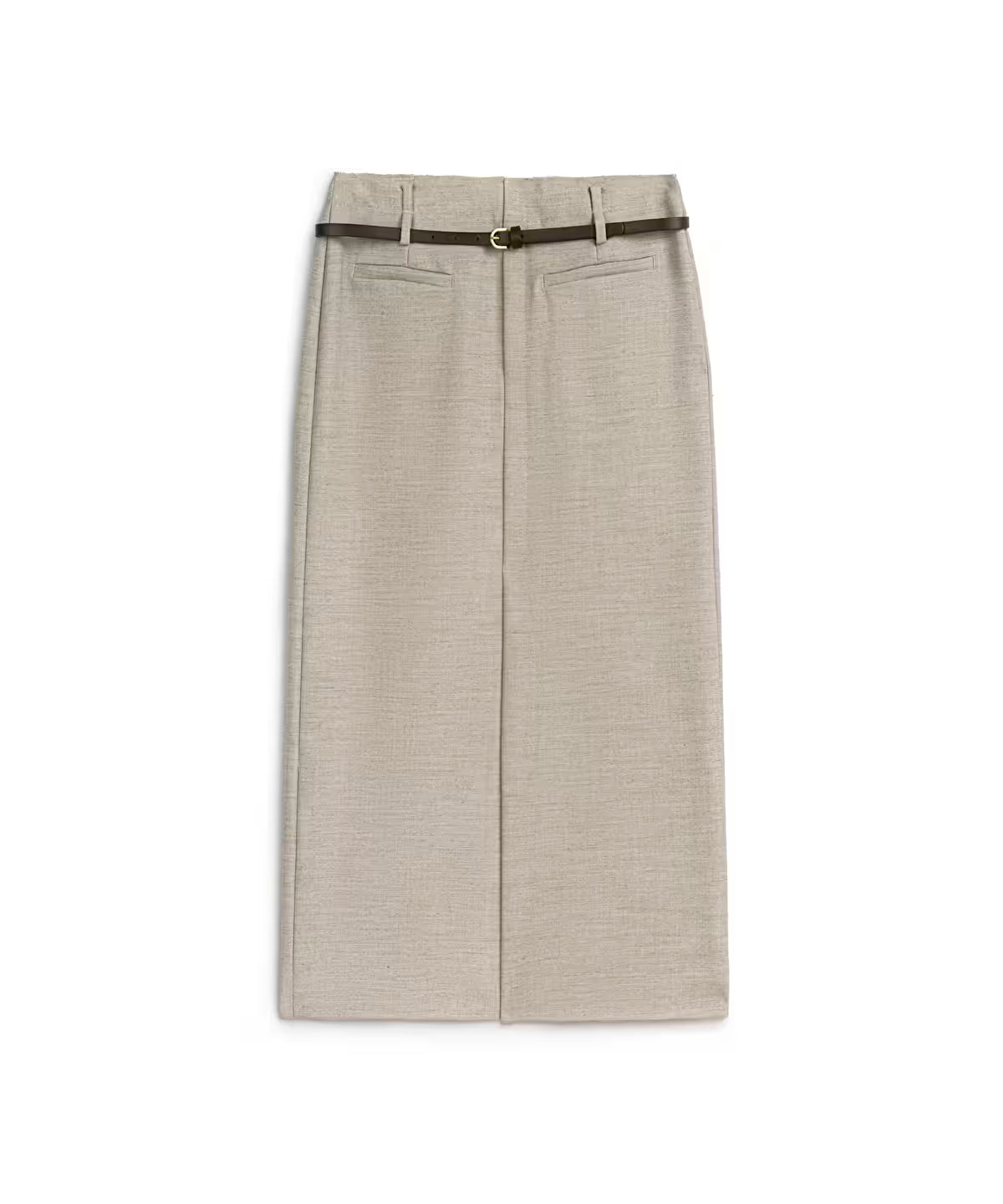 Zoomed Belted Pencil Skirt