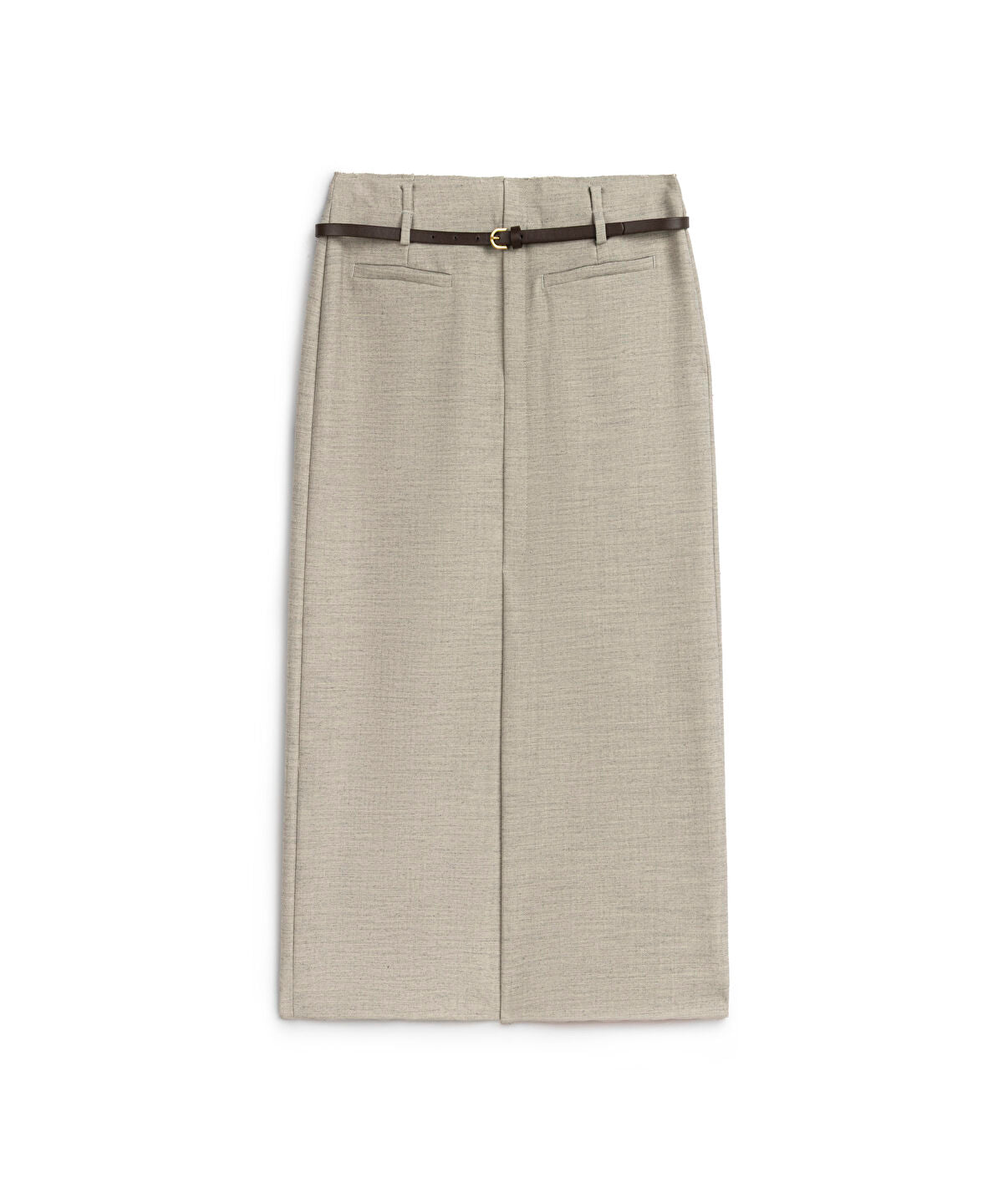 Zoomed Belted Pencil Skirt