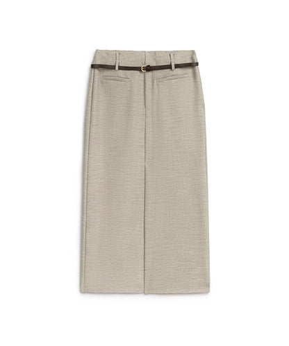 Belted Pencil Skirt