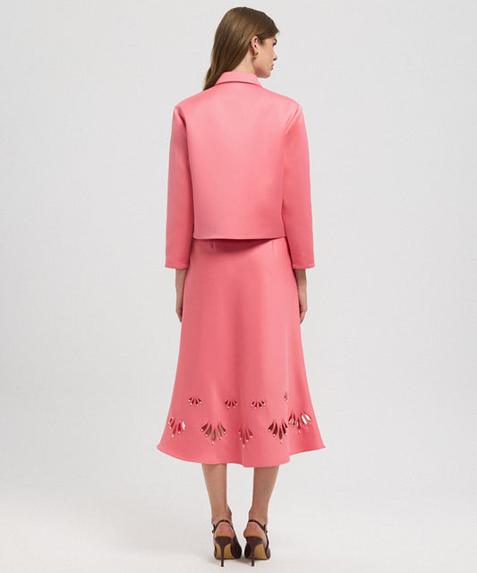 Cutout Jacket with Faux Pearl