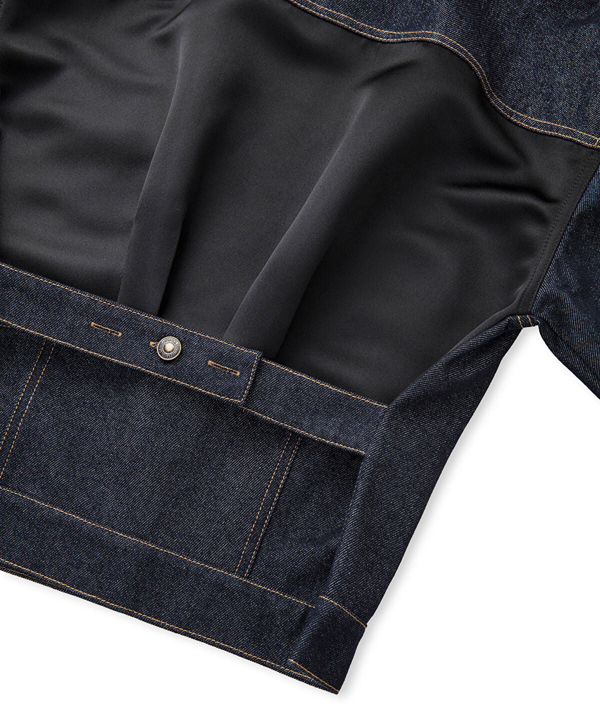 Zoomed Mixed Media Denim Jacket