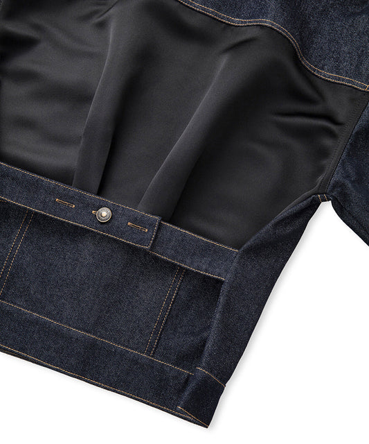 Mixed Media Denim Jacket