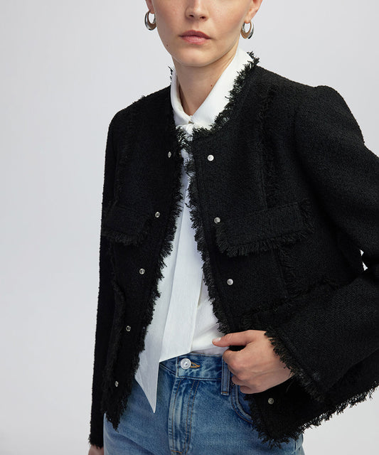 Fringe-Trim Jacket