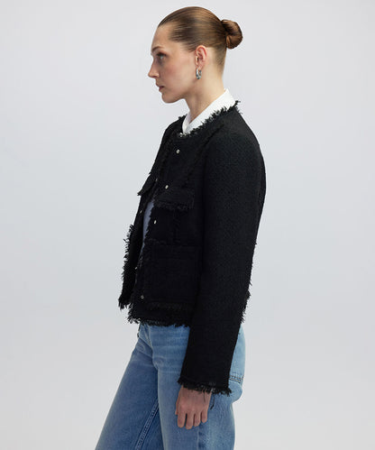 Fringe-Trim Jacket