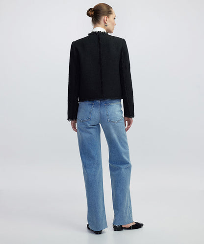 Fringe-Trim Jacket