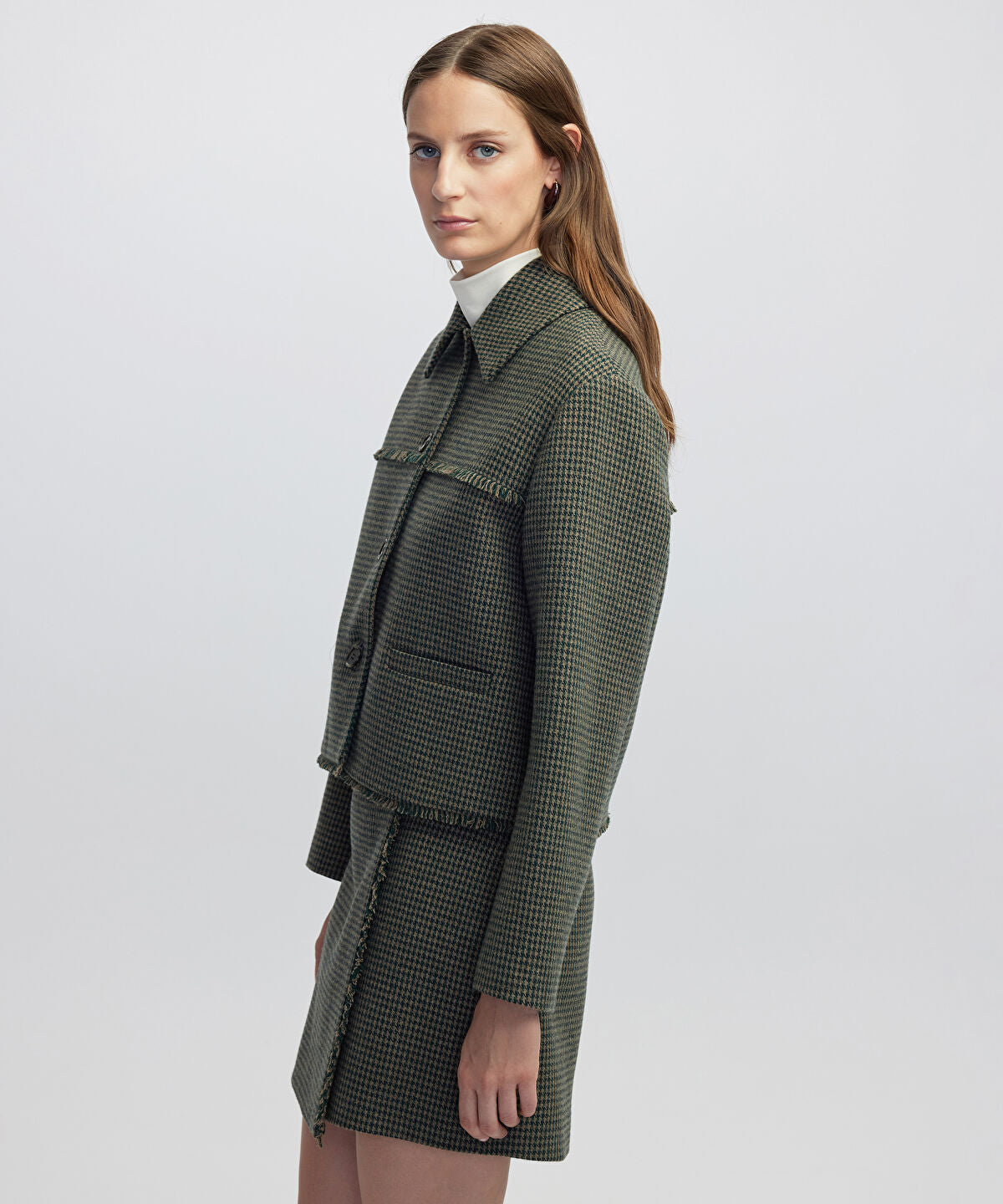 Zoomed Houndstooth Jacket