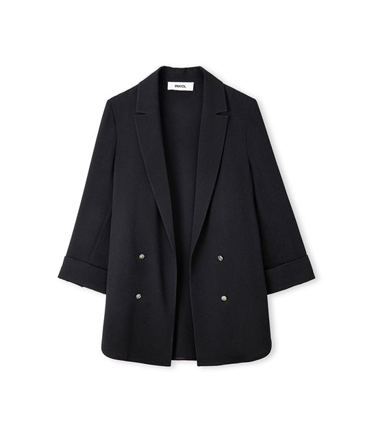 Unlined Jacket with Buttons
