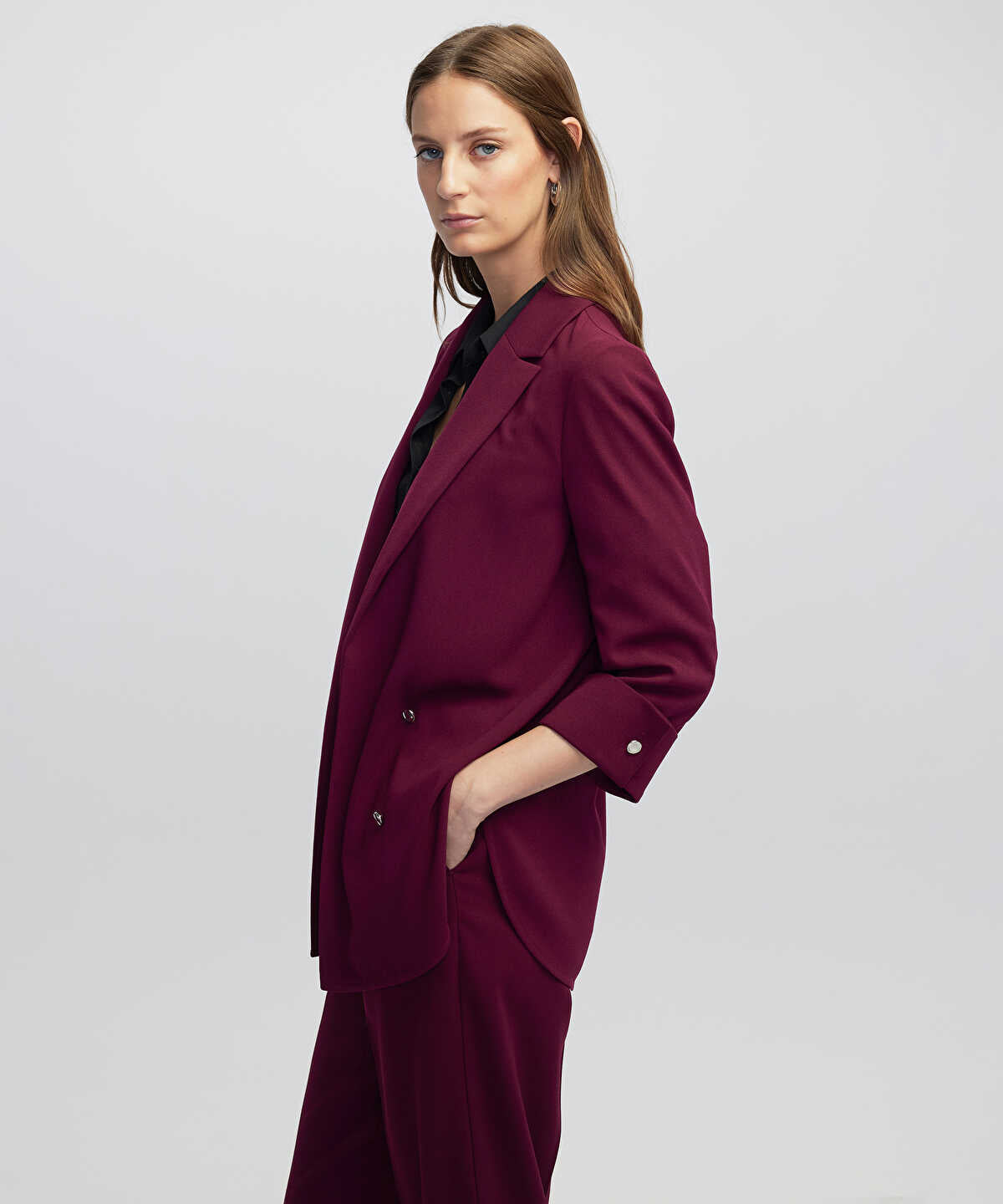 Unlined Jacket with Buttons