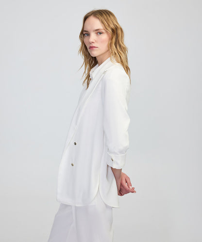 Unlined Jacket with Buttons