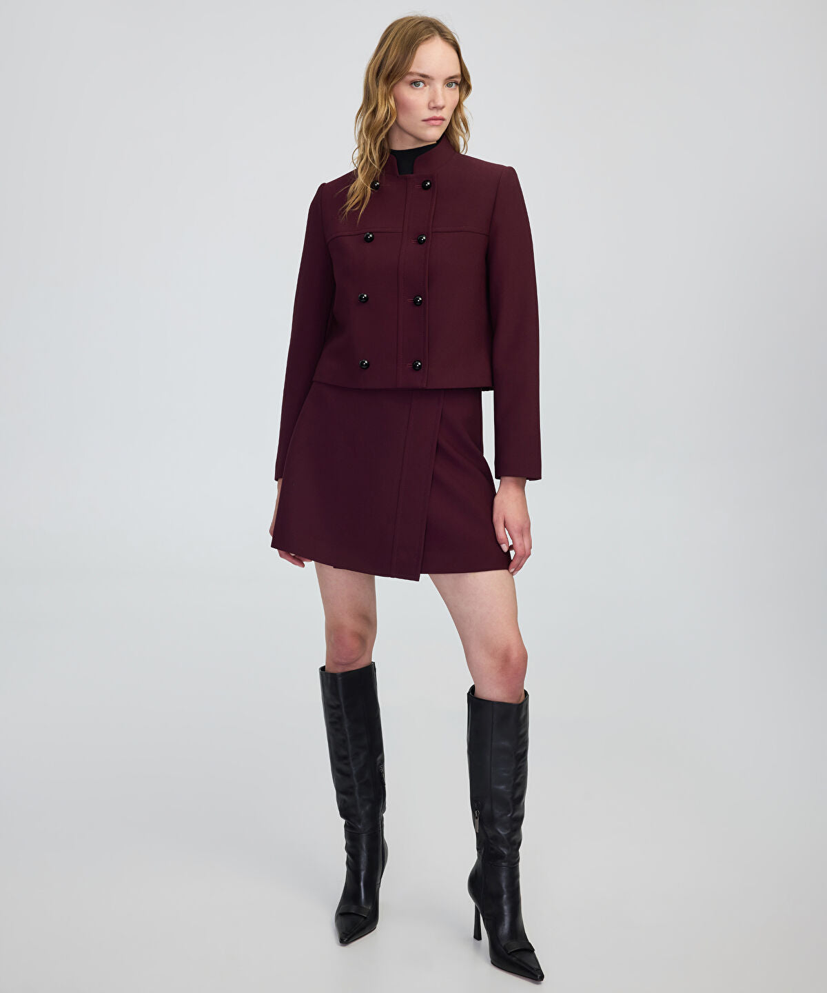 Zoomed Contrast Button Jacket