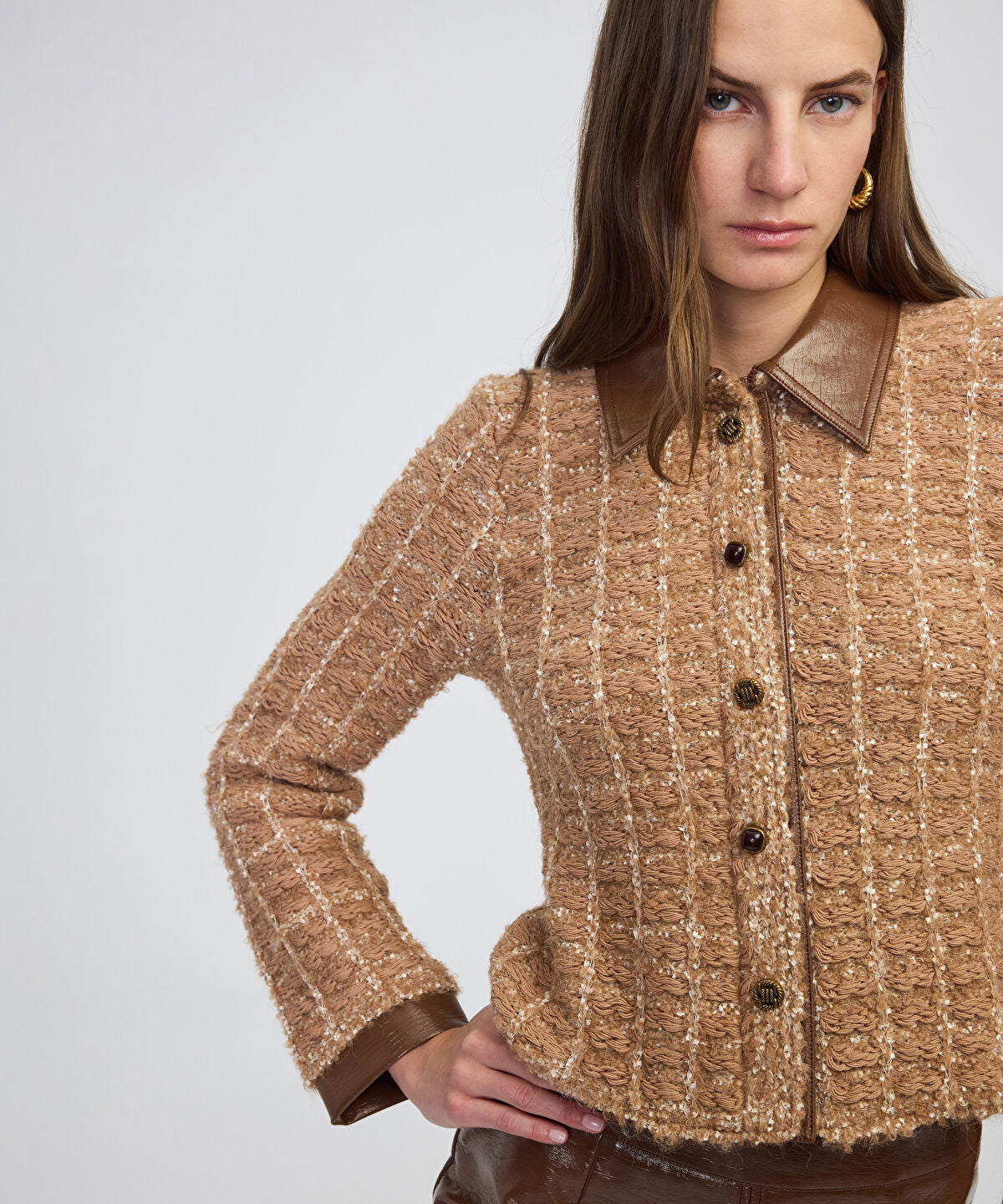 Zoomed Mixed Media Jacket