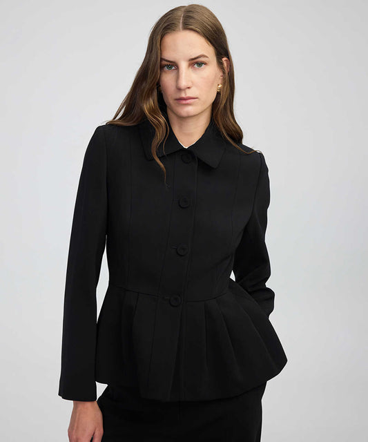 Pleated Peplum Jacket