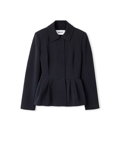 Pleated Peplum Jacket