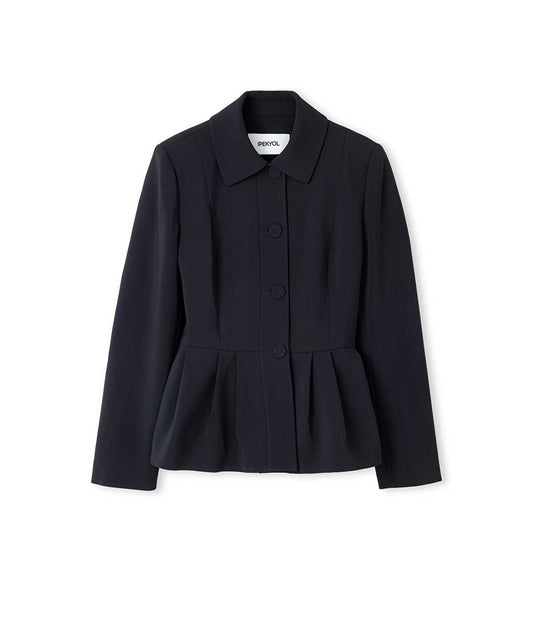 Pleated Peplum Jacket