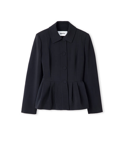 Pleated Peplum Jacket