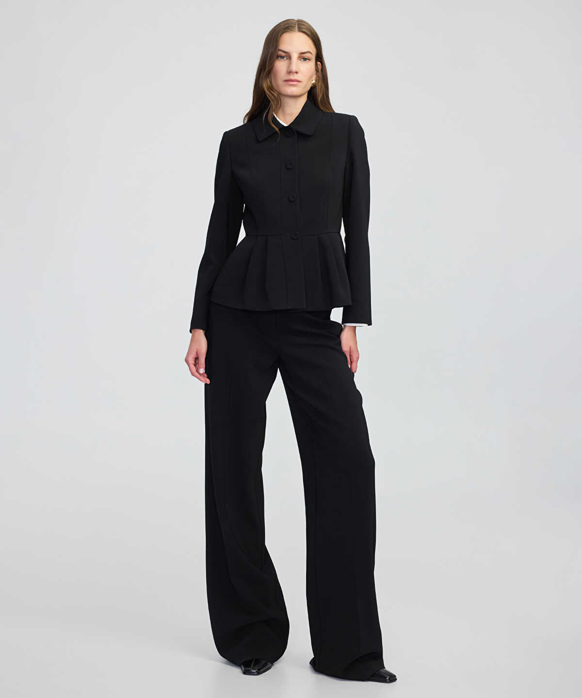 Zoomed Pleated Peplum Jacket