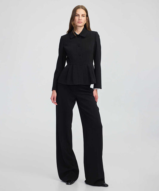 Pleated Peplum Jacket