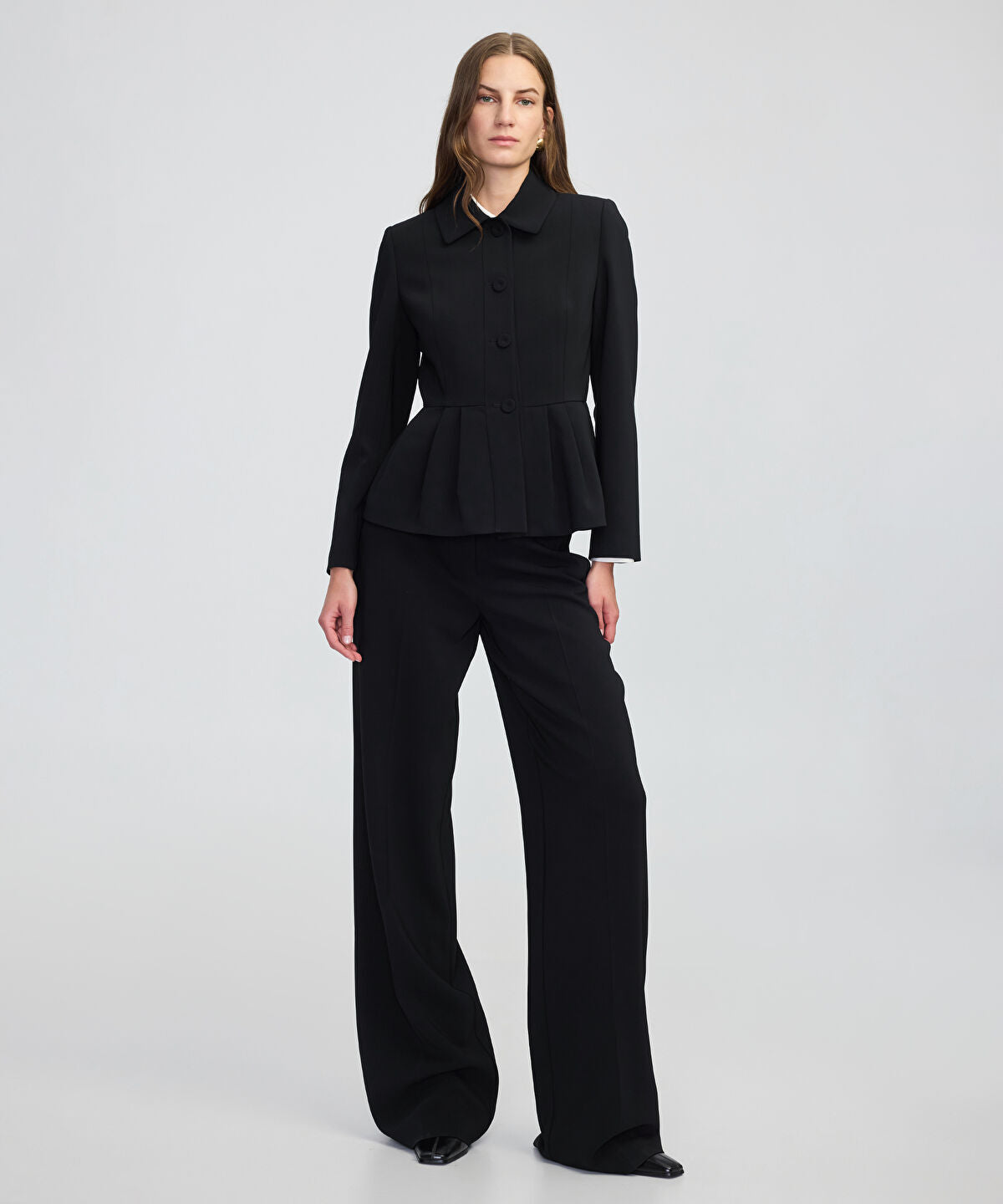 Pleated Peplum Jacket