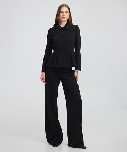Pleated Peplum Jacket