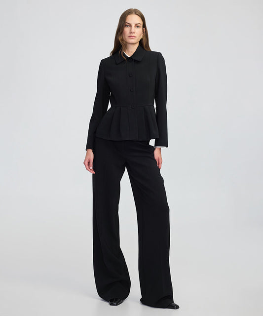 Pleated Peplum Jacket