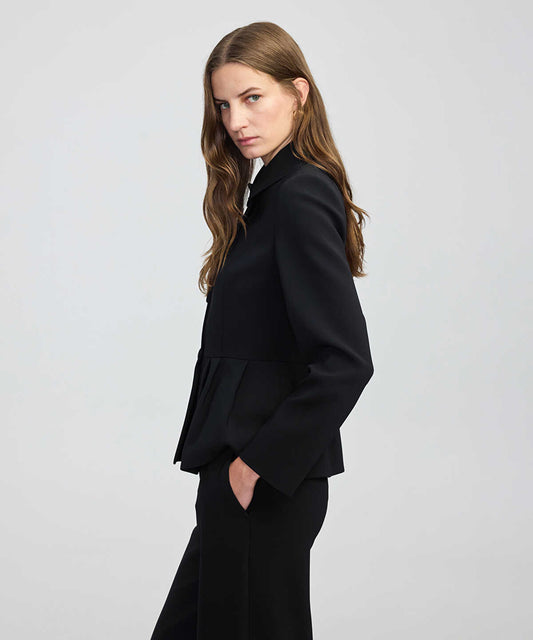 Pleated Peplum Jacket