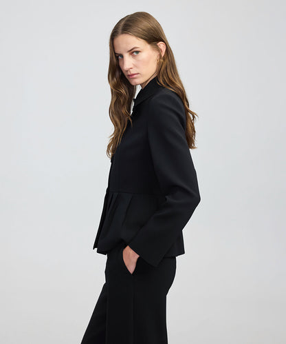 Pleated Peplum Jacket