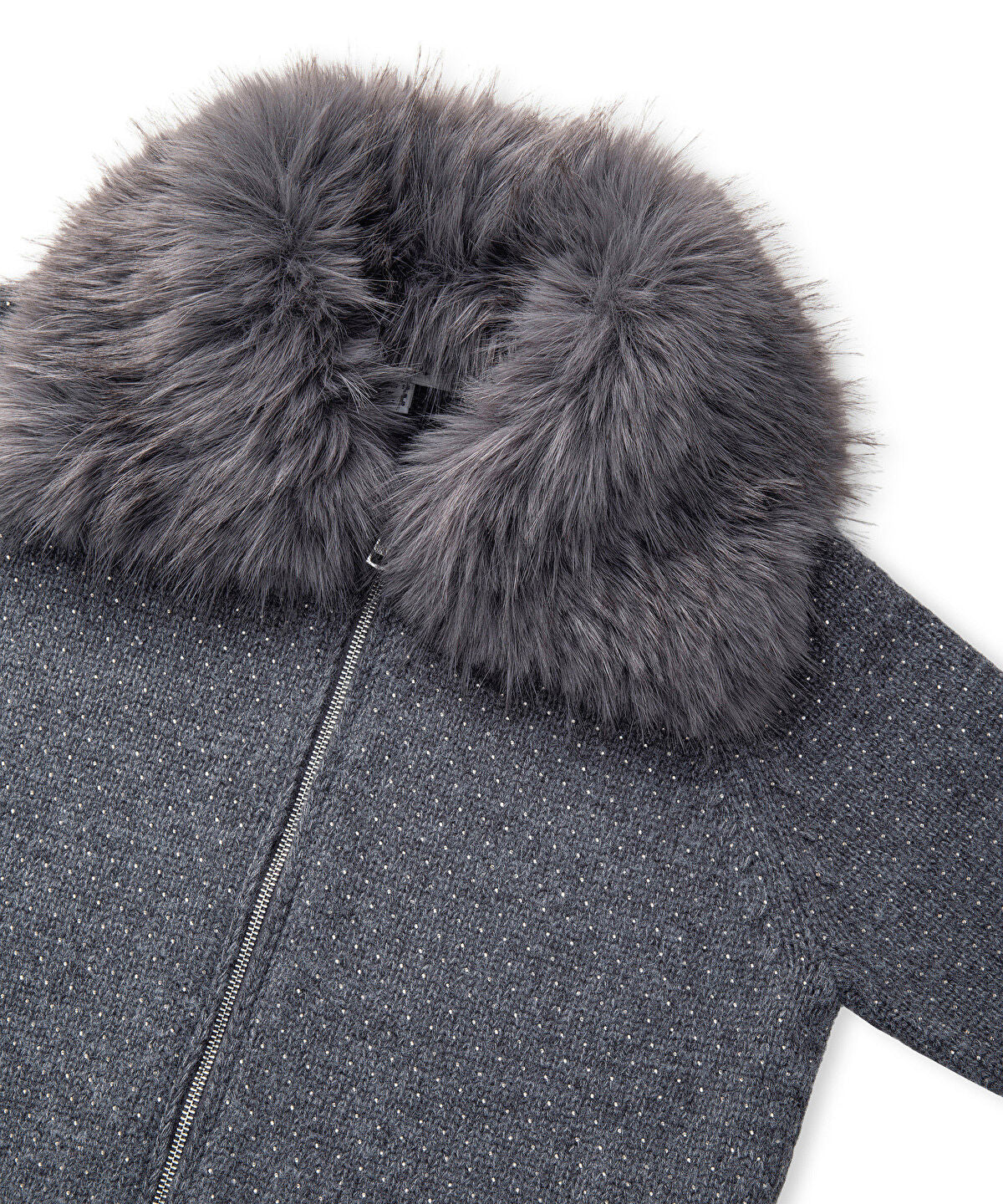 Zoomed Removable Faux Fur Collar Jacket