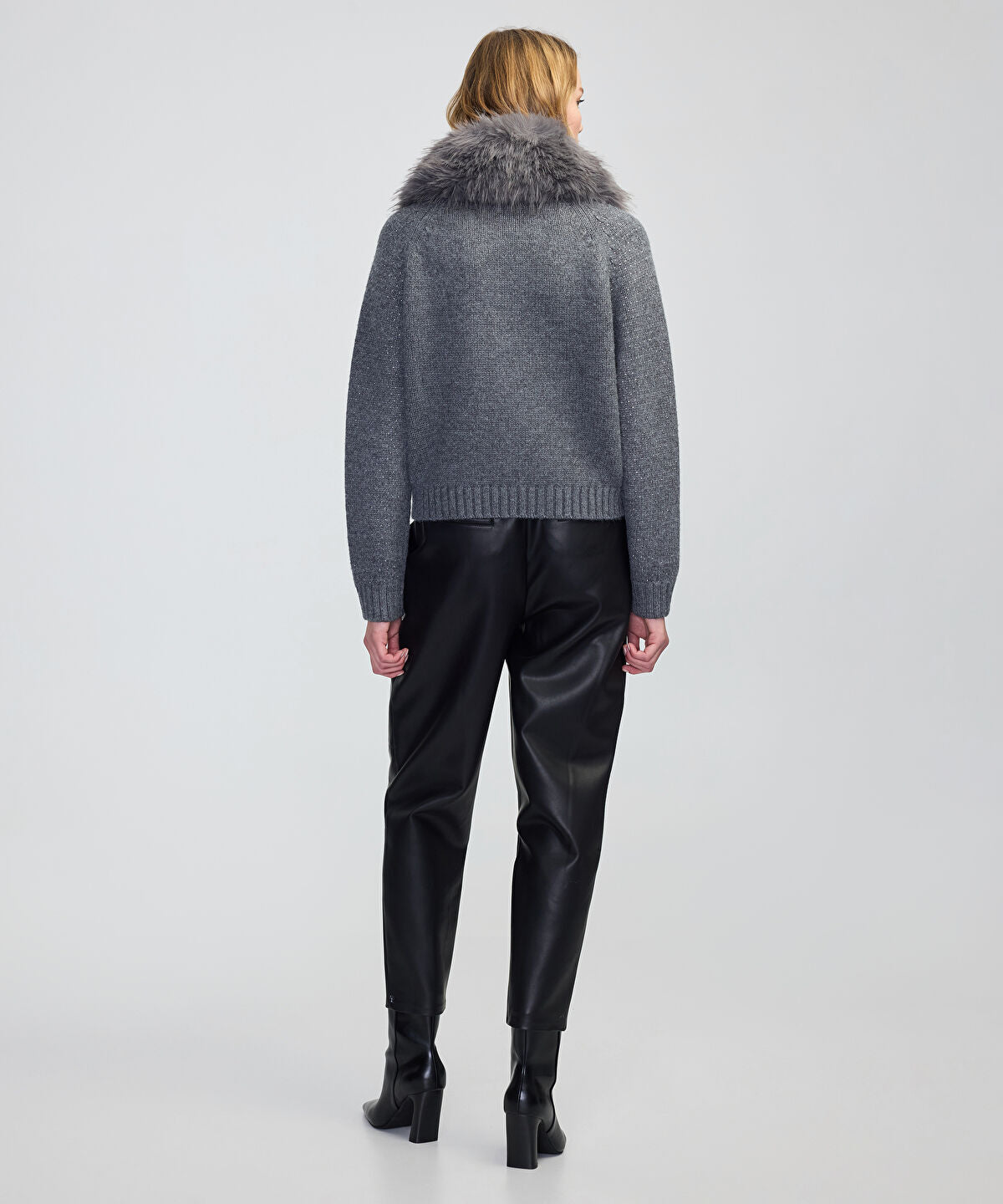 Zoomed Removable Faux Fur Collar Jacket